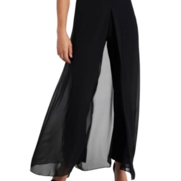 MSK 4 panel chiffon overlay pants Sz - Picture 1 of 8